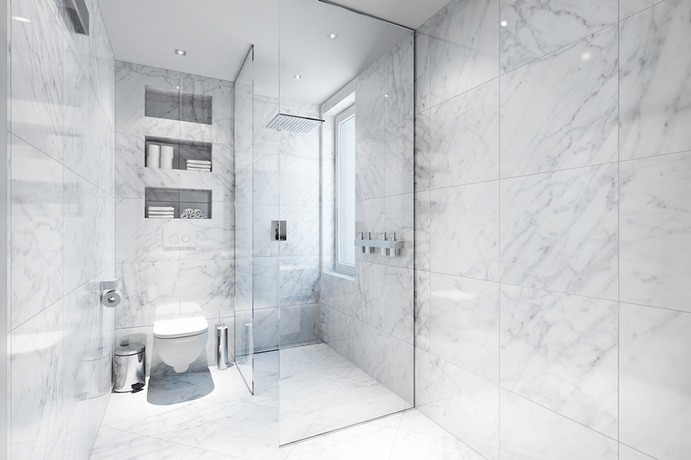 20 phòng tắm ốp lát đá marble